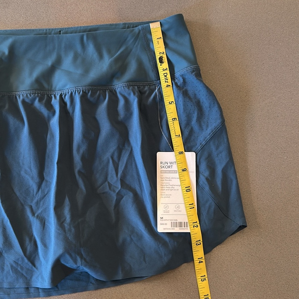 NWT Athleta Run With it Skort - Teal - Picture 7 of 7